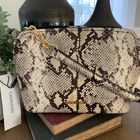 Calvin Klein snakeskin crossbody